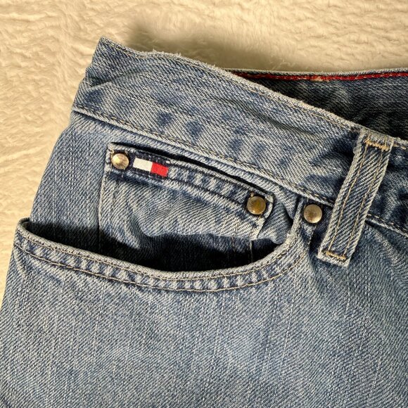 VTG Tommy Hilfiger Jeans Womens 10A Light Wash Mid Rise Classic‎ Fit BootcutY2k - Picture 4 of 11